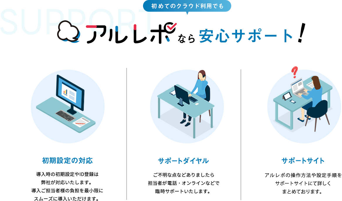 アルレポが安心サポート